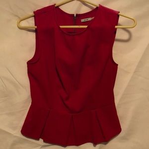 Kimchi Blue Red Peplum Top